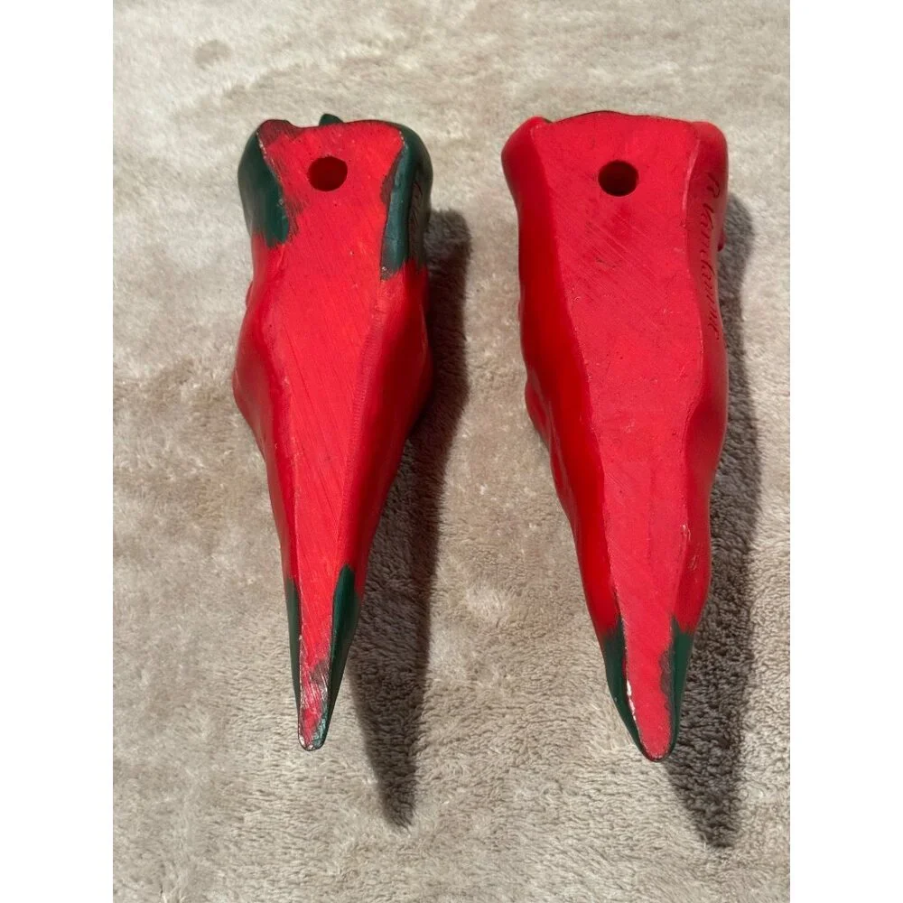 Red Chili Pepper Anthropomorphic Faces Signed By Artist R. Vandamme 1996… - Picture 11 of 15